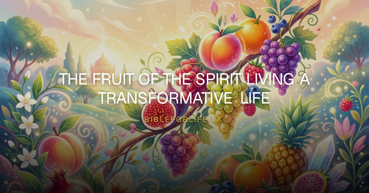 The Fruit of the Spirit: Living a Transformative Life | Bible for Life ...